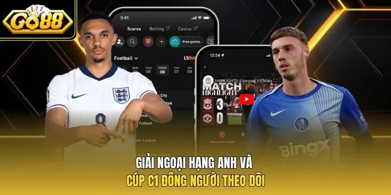 Giải Ngoại hạng Anh và cúp C1 đông người theo dõi