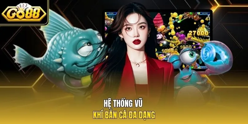 Hệ thống vũ khí bắn cá đa dạng